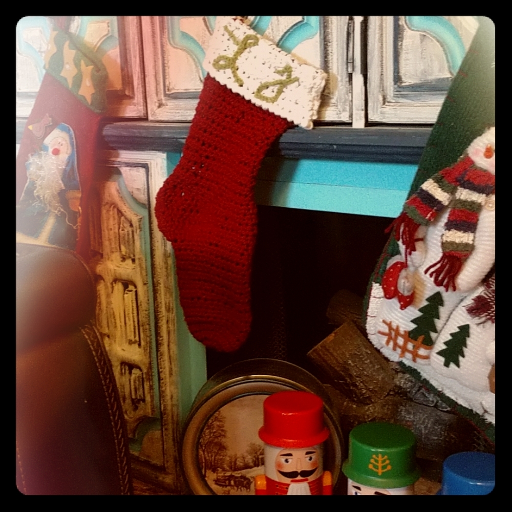 Custom Christmas stocking with initials